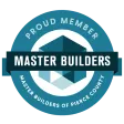 Proud member badge of the Master builders association